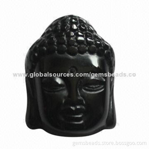 Gemstone carving buddha bead for jewelry